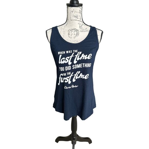 Darius Rucker When Was The Last Time Women's Navy Blue Racer Back Tank Top XXL - Picture 1 of 7